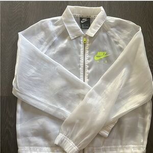 Nike sheer zip up jacket with drawstring